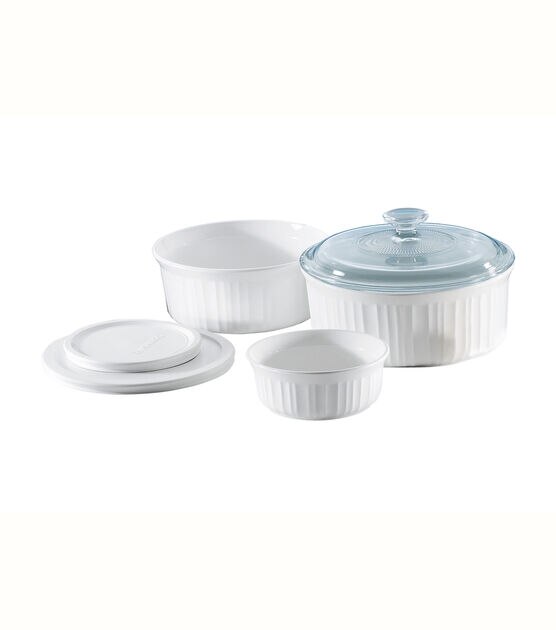 Corningware French White 6pc Bakeware Set