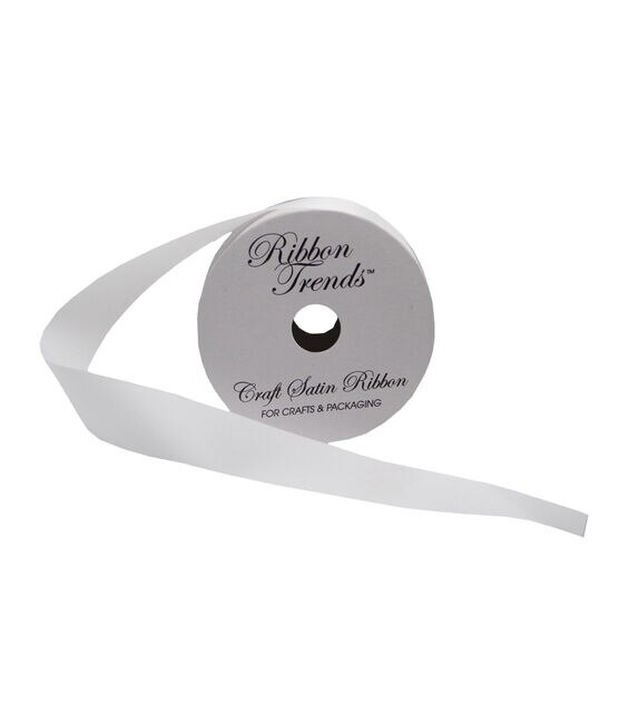 Ribbon Trends Value Craft Satin Ribbon 7/8'' White