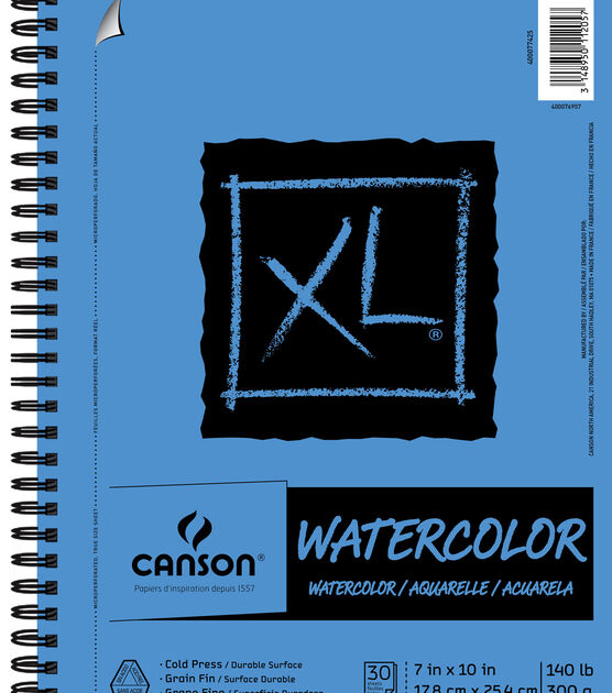 Canson XL 7''x10'' 30 Sheets Spiral Watercolor Pad