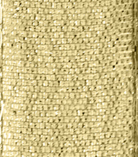 Offray 5/8"x9' Galena Metallic Woven Wired Edge Ribbon Gold