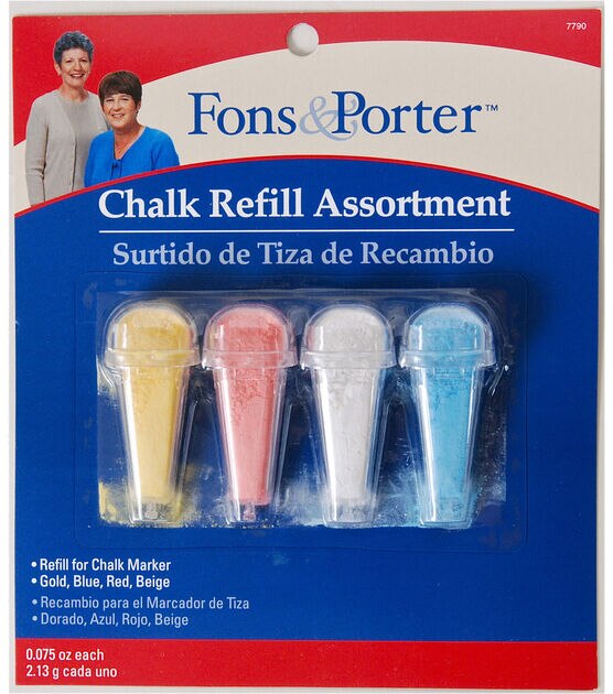 2 Pack Fabric Chalk Markers for Sewing and Quilting - Refillable