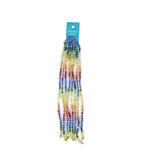 Neon Rainbow Glass Multi Strand Seed Strung Beads by hildie & jo