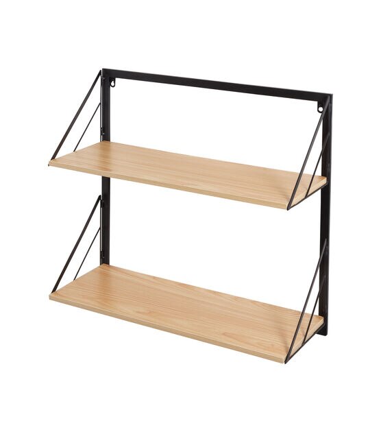 Honey Can Do Modern Two Tiered Wall Shelf, , hi-res, image 5