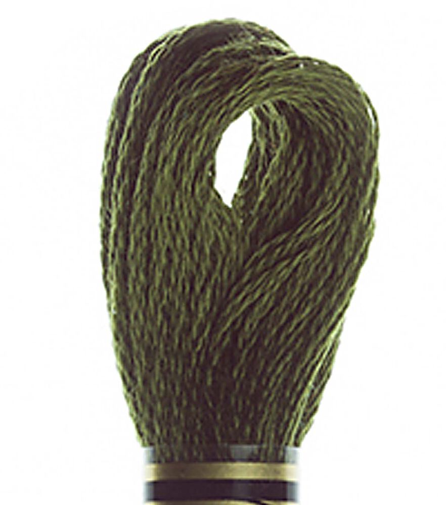 DMC 8.7yd Greens & Grays 6 Strand Cotton Embroidery Floss, 936 Dark Avocado Green, swatch, image 45