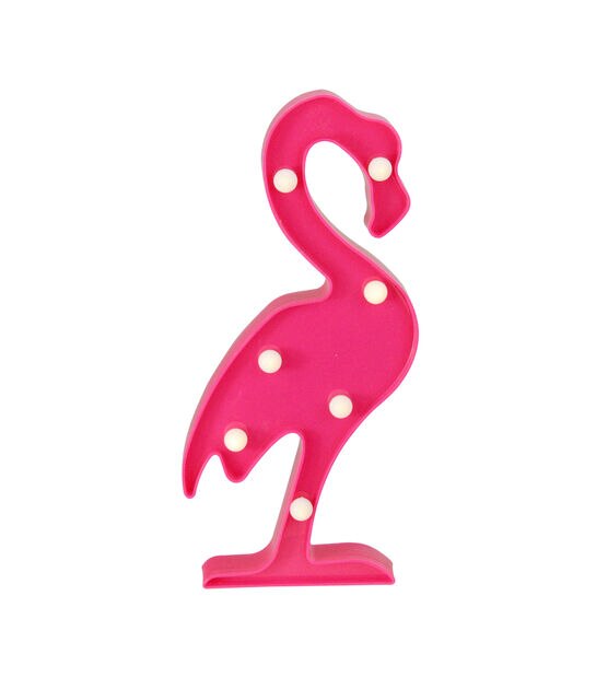 Northlight 11.75" Pink Flamingo LED Marquee Wall Sign