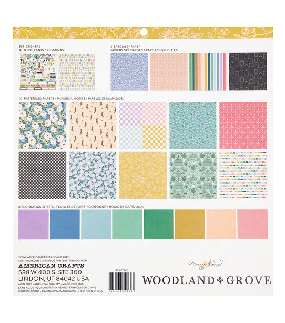 American Crafts 381ct Maggie Holmes Woodland Grove Project Pad, , hi-res, image 2