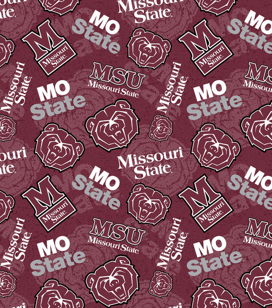 Missouri State University Bears Cotton Fabric Tone on Tone, , hi-res, image 2