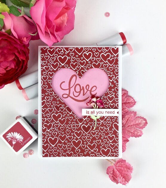 Hero Arts Cling Stamps 6''X6'' Bursting With Love, , hi-res, image 2