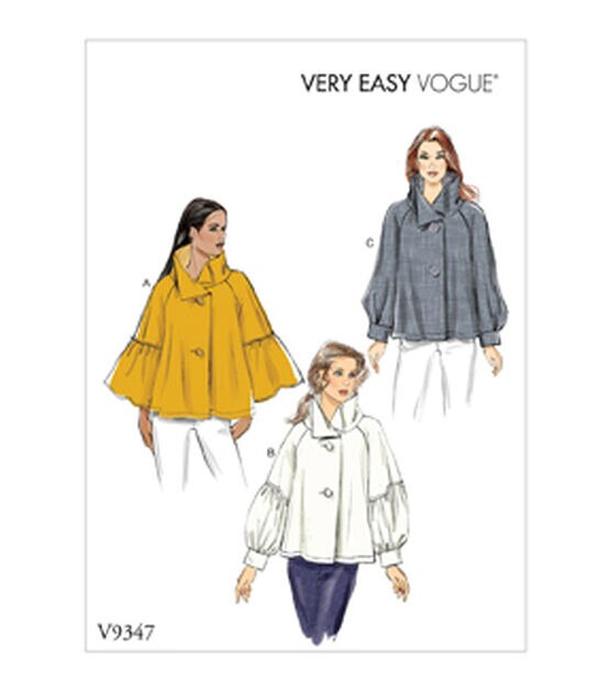 Vogue V9347 Size XS to M Misses Top Sewing Pattern