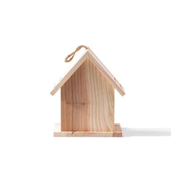 6" Wood Birdhouse With Metal Hole by Park Lane, , hi-res, image 3