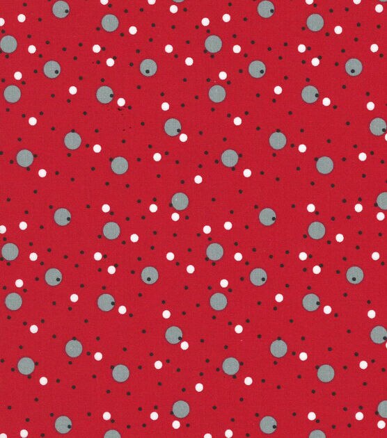Scattered Dots on Red Quilt Cotton Fabric by Quilter's Showcase
