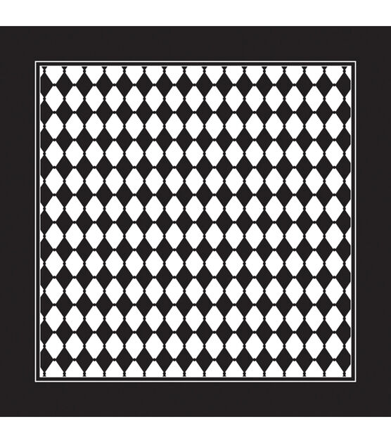 Carolina Domestic 22" x 22" Black & White Diamond Bandana