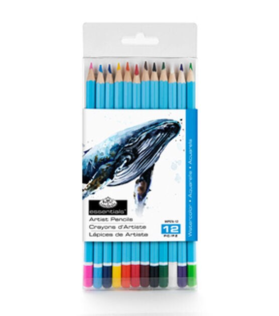 FABER-CASTELL Aquarelle Watercolour Pencils - Assorted Colours (Pack of 12)
