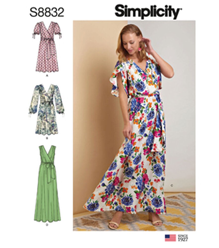 Simplicity S8832 Size 6 to 22 Misses Dress Sewing Pattern, R5 (14-16-18-20-22), swatch