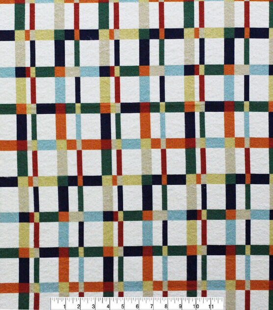 Multi Color Plaid Super Suggle Flannel Fabric, , hi-res, image 2