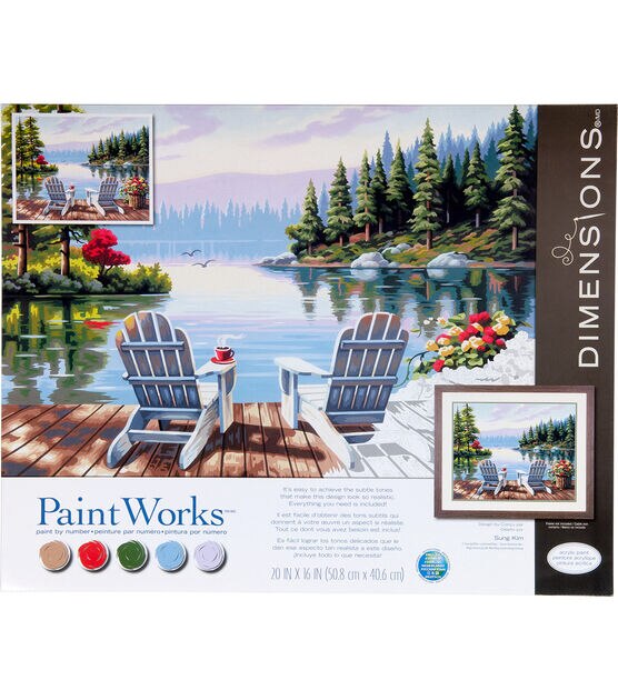 Dimensions 20" x 16" Echo Bay Paint By Number Kit