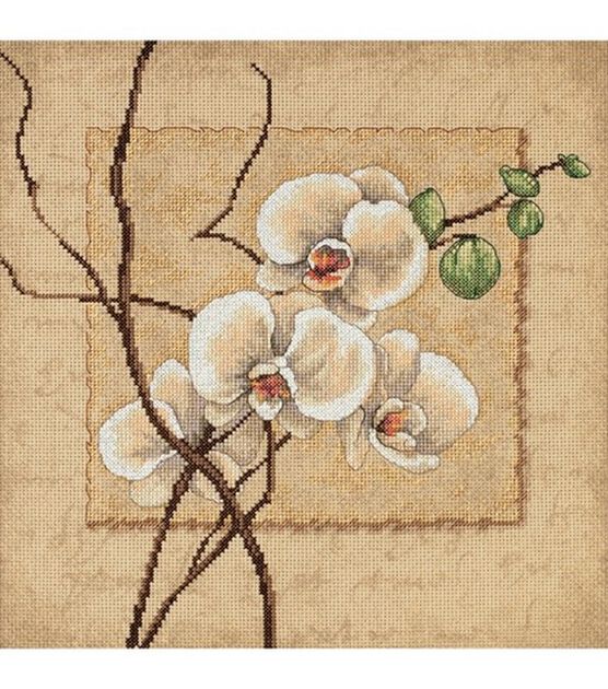 Dimensions 12" Oriental Orchids Counted Cross Stitch Kit