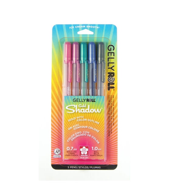 Gelly Roll Gold Shadow Pens 5PK
