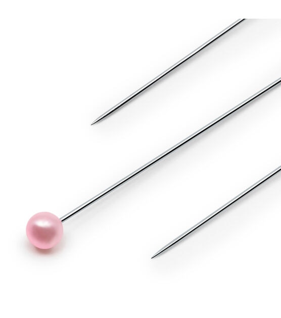 Dritz 1-1/2" Long Pearlized Pins, Pink, 100 pc, , hi-res, image 2
