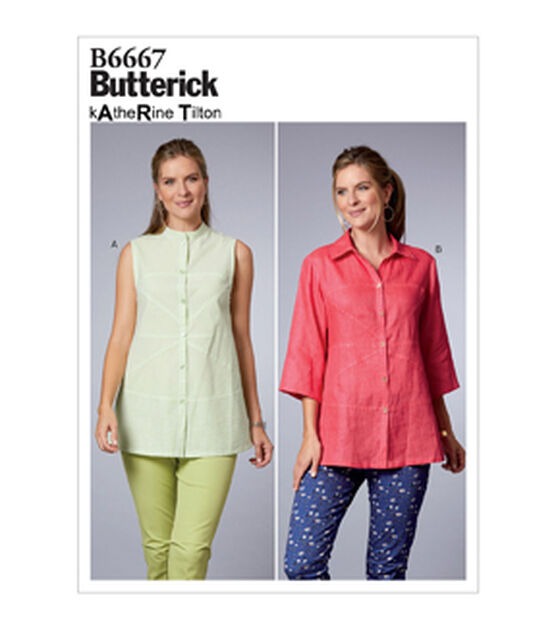 Butterick B6667 Size 16 to 24 Misses Top Sewing Pattern