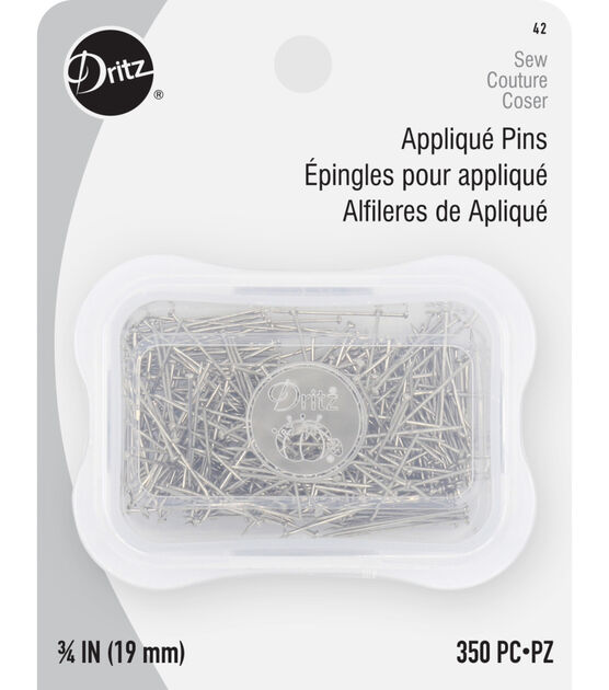 Dritz 3/4" Applique Pins, Nickel, 350 pc