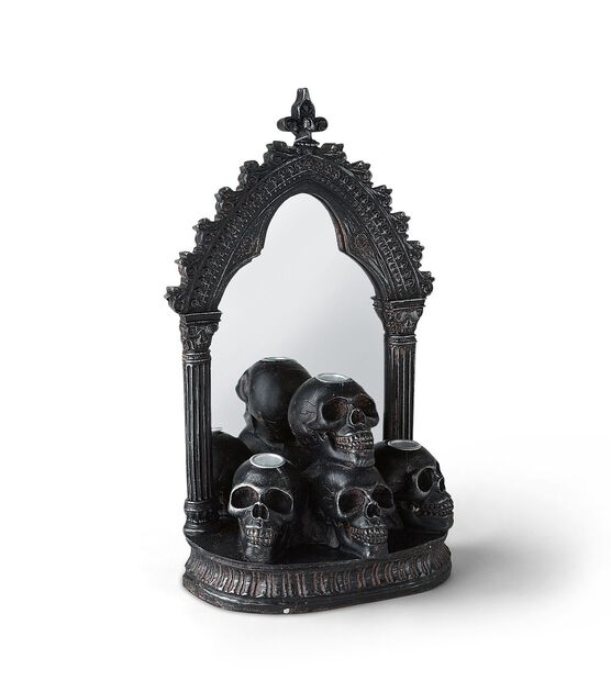 15" Halloween Mirror With Pile of Skulls by Place & Time, , hi-res, image 2