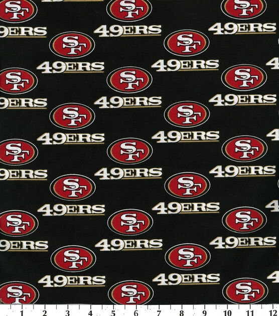 Fabric Traditions San Francisco 49ers Cotton Fabric Black