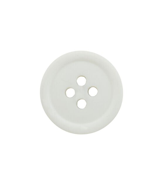 La Mode 3/4" White Round Flat 4 Hole Buttons 3pk, , hi-res, image 2