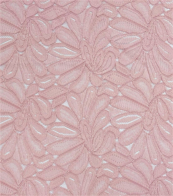 Pink Floral Stretch Lace Fabric by Casa Collection