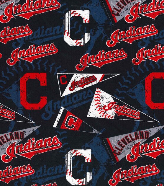 Fabric Traditions Cleveland Baseball Cotton Fabric Vintage