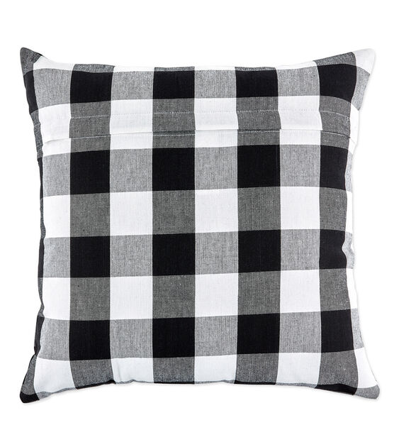 Design Imports Buffalo Check Set of 4 Pillow Covers Black & White, , hi-res, image 3