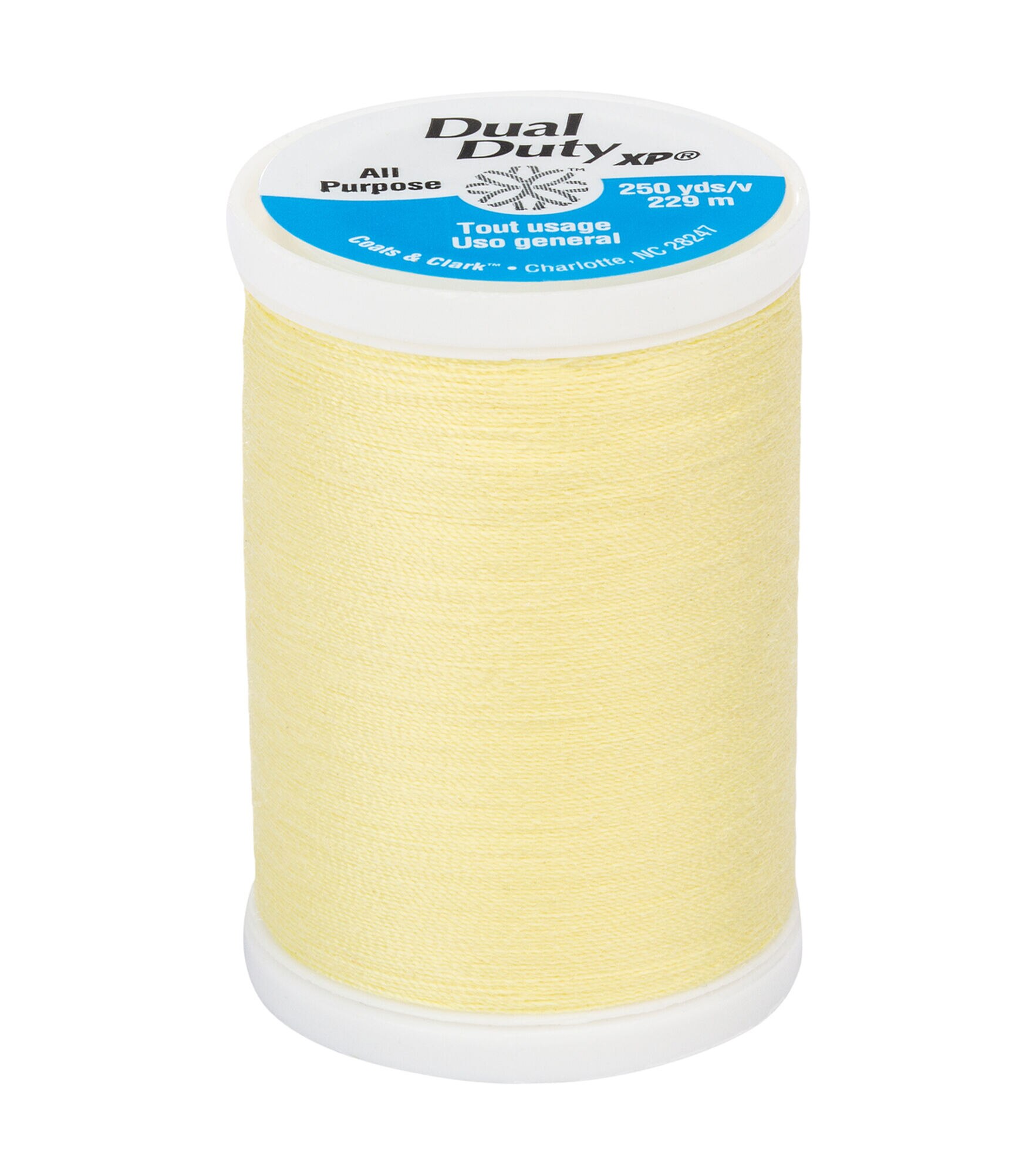 Coats & Clark Dual Duty XP General Purpose Thread 250yds, #7120dd Baby Yellow, hi-res