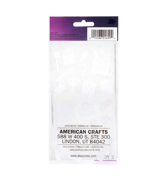American Crafts Stickers Unicorn School Supplies, , hi-res, image 3