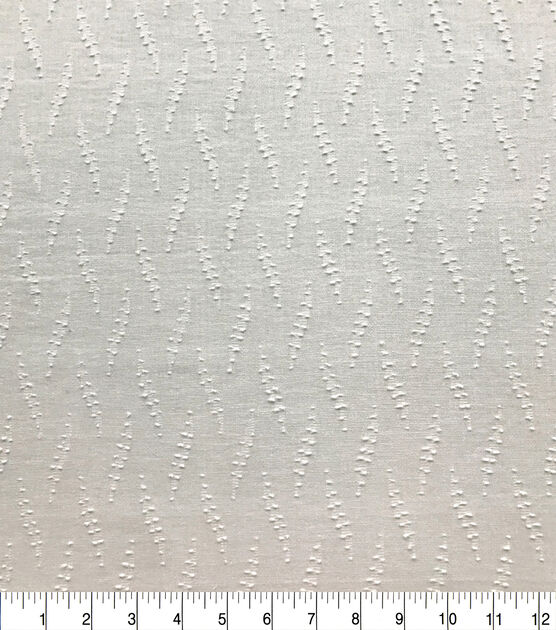 White Chevron Cotton Linen Shirting Fabric