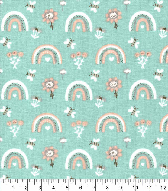 I Love Animals Rainbow Nursery Cotton Fabric, , hi-res, image 2