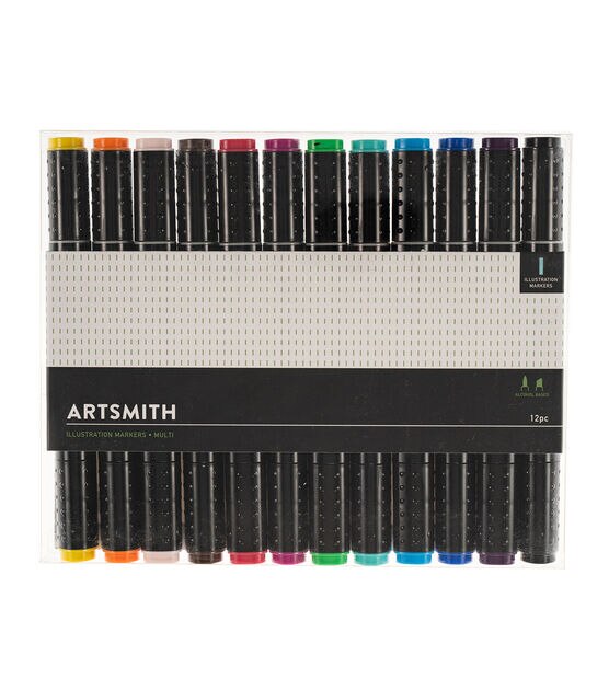 12ct Rainbow Outline Markers by Artsmith
