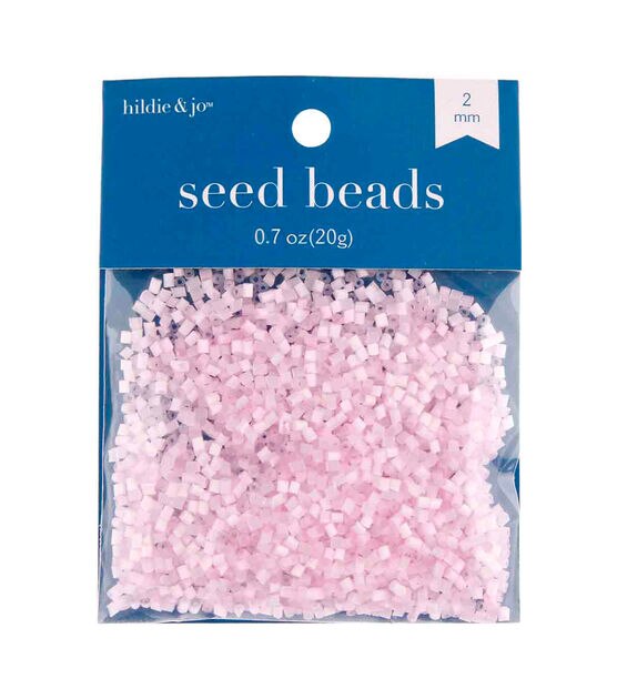 2mm Light Pink Silky Glass Seed Beads by hildie & jo