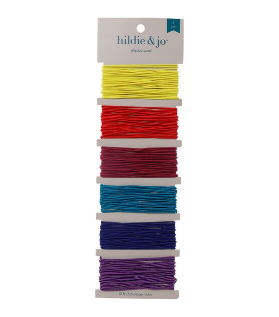 72' Multicolor Thick Elastic Cords 6ct by hildie & jo