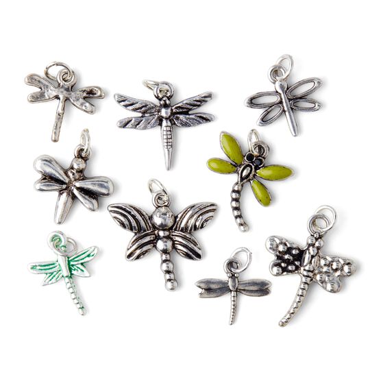 9ct Silver Dragonfly Charms by hildie & jo, , hi-res, image 2