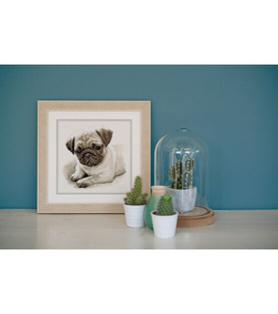 Vervaco 8.5" Pug Dog Counted Cross Stitch Kit, , hi-res, image 2