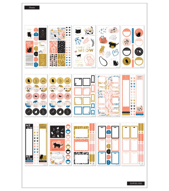636pc Modern Meow Happy Planner Sticker Pack, , hi-res, image 2