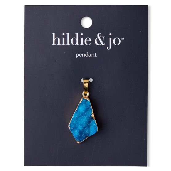 Druzy Blue Pendant by hildie & jo