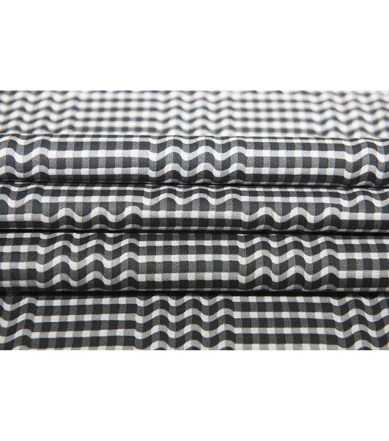 Black Wavy Checks Quilt Cotton Fabric by Keepsake Calico, , hi-res, image 4