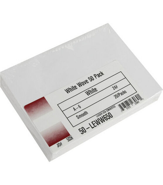 A6 4-3/4"x6-1/2" Envelopes 50PK White