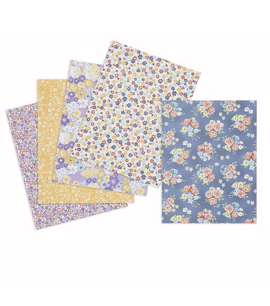 50 Sheet 8.5" x 11" Floral Smooth Cardstock Paper Pack by Park Lane, , hi-res, image 2