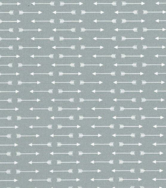 Linear Arrows on Gray Quilt Cotton Fabric by Quilter's Showcase
