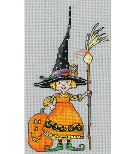 Imaginating 4" x 7" Teeny Witch Counted Cross Stitch Kit, , hi-res, image 3