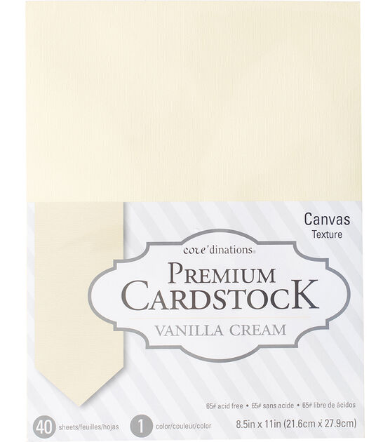 Core'dinations Value Pack Smooth Cardstock 8.5X11 Vanilla Cream