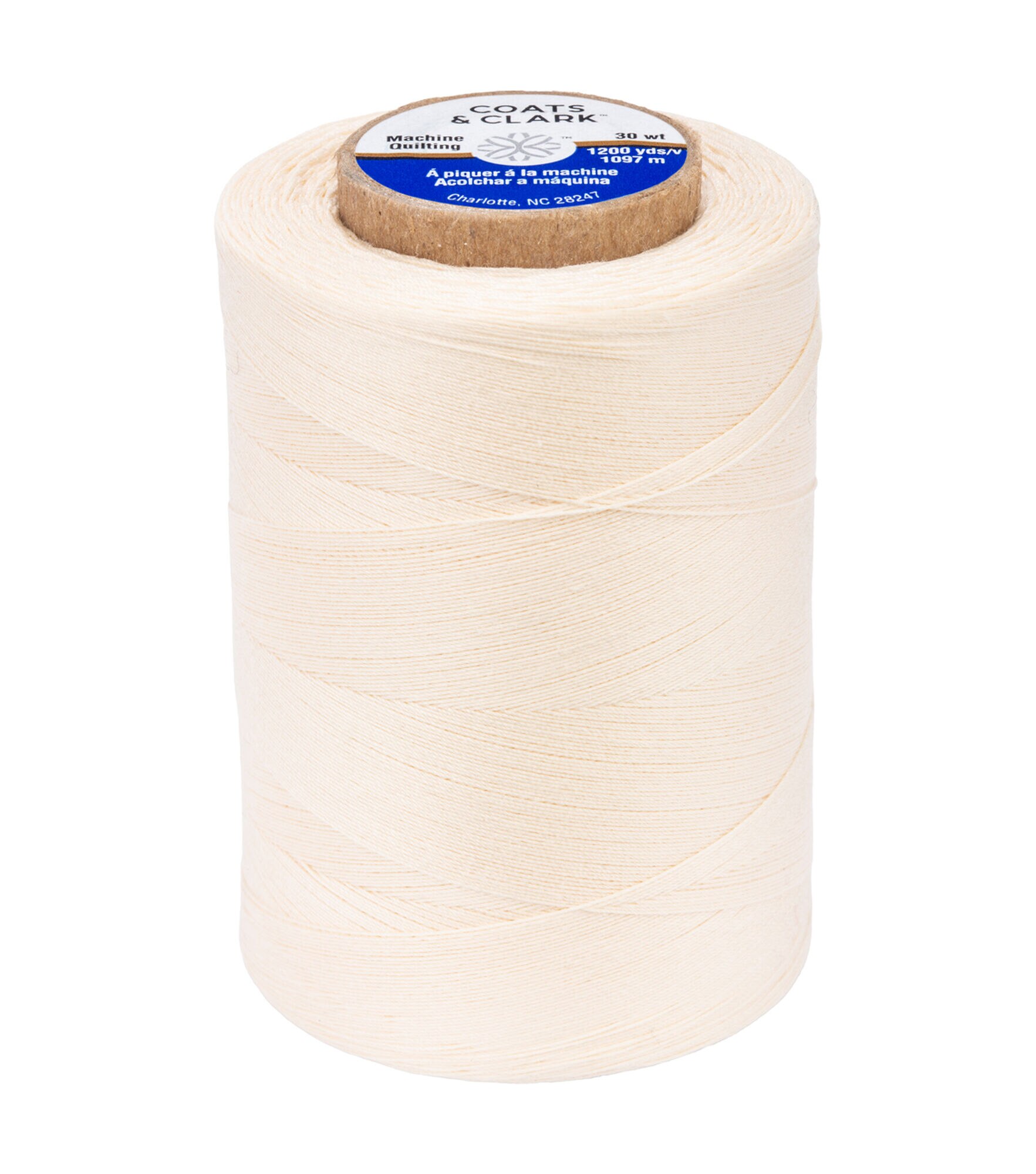 Coats & Clark Machine Quilt Cotton Thread, White, hi-res