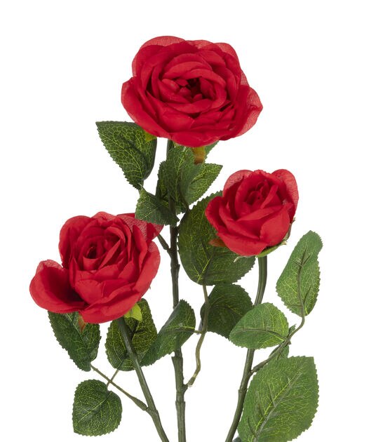 31" Red Cabbage Rose Stem by Bloom Room, , hi-res, image 2